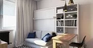 Гостиная в скандинавском стиле 20м
