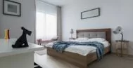 Фото спальной комнаты в скандинавском стиле 20 м