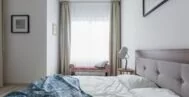 Фото спальной комнаты в скандинавском стиле 20 м