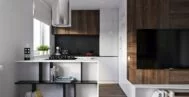 Фото кухни в скандинавском стиле 10 м