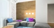 Гостиная в скандинавском стиле 20м