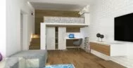 Гостиная в скандинавском стиле 20 м