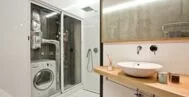 Фото ванной в стиле лофт 10 м