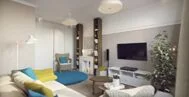 Фото гостиной в современном стиле 20м