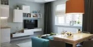 Фото гостиной в современном стиле 18 м