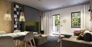 Фото гостиной в современном стиле 24 м