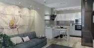 Фото гостиной в скандинавском стиле 14 м