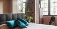 Спальная в стиле лофт 10 м