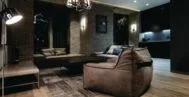 Фото гостиной в стиле лофт 18 м