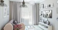 Фото гостиной в классическом стиле 18 м