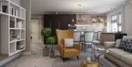 Фото гостиной в классическом стиле 22 м