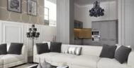 Фото гостиной в классическом стиле 18 м