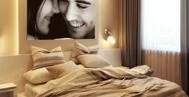 Спальная комната в современном стиле 12 м