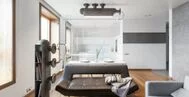 Фото гостиной в классическом стиле 18 м