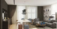 Фото гостиной в классическом стиле 18 м