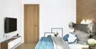 Спальная комната в современном стиле 14 м