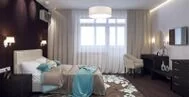Спальная комната в современном стиле 14 м