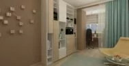 Спальная комната в современном стиле 8 м