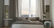 Спальная комната в скандинавском стиле 10 м