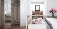 Спальная в скандинавском стиле 12 м 