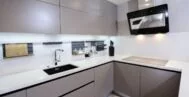 Фото гостиной-кухни в современном стиле 22 м