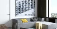Фото гостиной-кухни в современном стиле 20 м