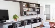 Фото гостиной-кухни в современном стиле 16 м