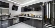 Фото гостиной-кухни в современном стиле 20 м