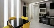 Фото гостиной-кухни в современном стиле 20 м