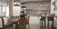 Фото гостиной-кухни в современном стиле 20 м