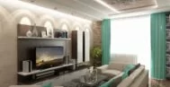 Фото гостиной-кухни в современном стиле 22 м