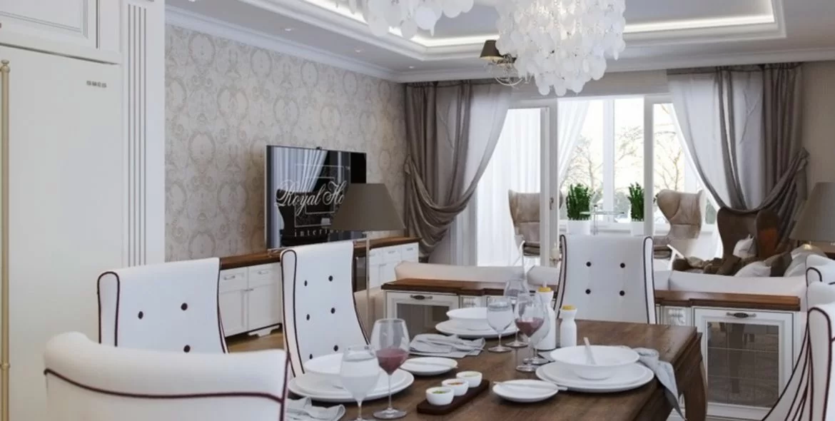 Фото гостиной в классическом стиле 20 м
