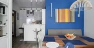 Фото гостиной-кухни в современном стиле 20 м