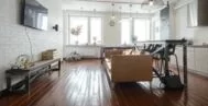 Фото гостиной-кухни в современном стиле 22 м